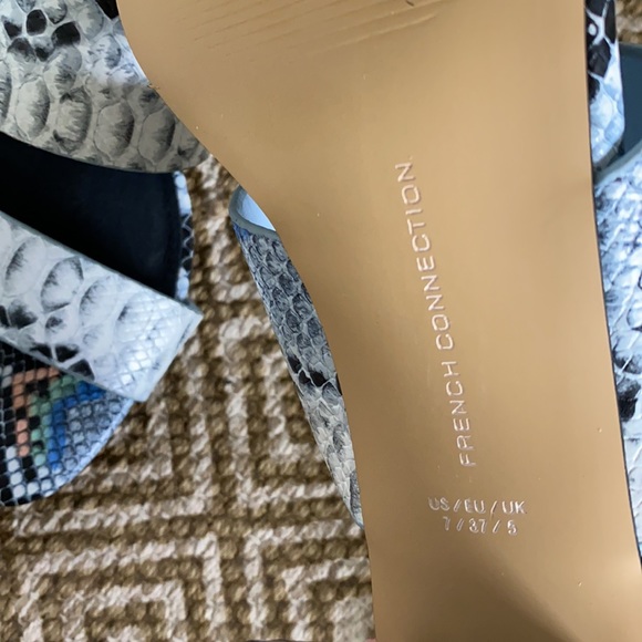 New French Connection Lucite Heel Dress Sandals - Picture 8 of 10